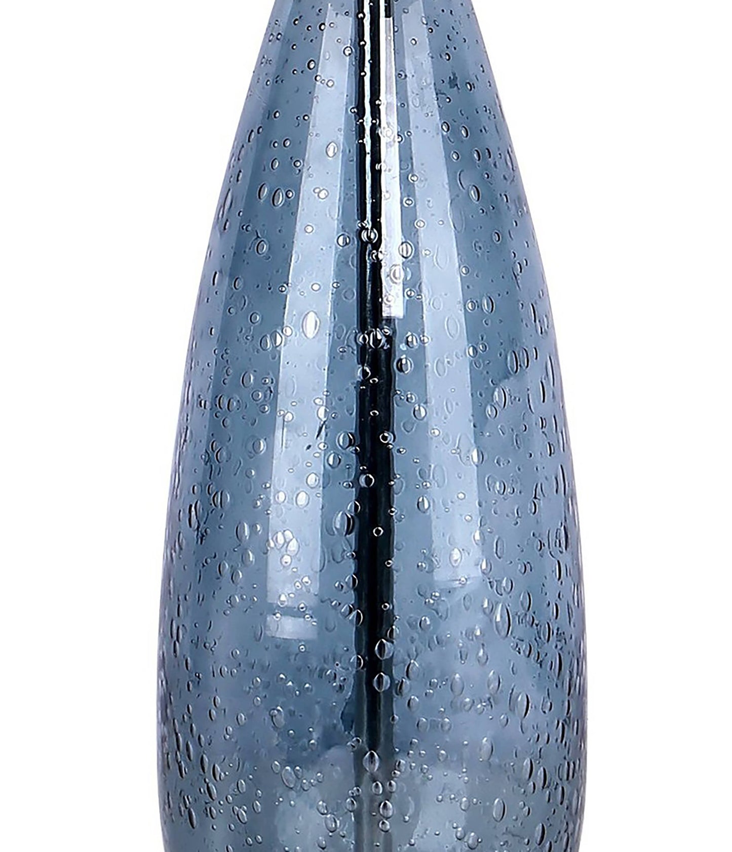 21.5" Glass Accent Lamps with Brushed Nickel Accents: Sapphire Blue Glass
