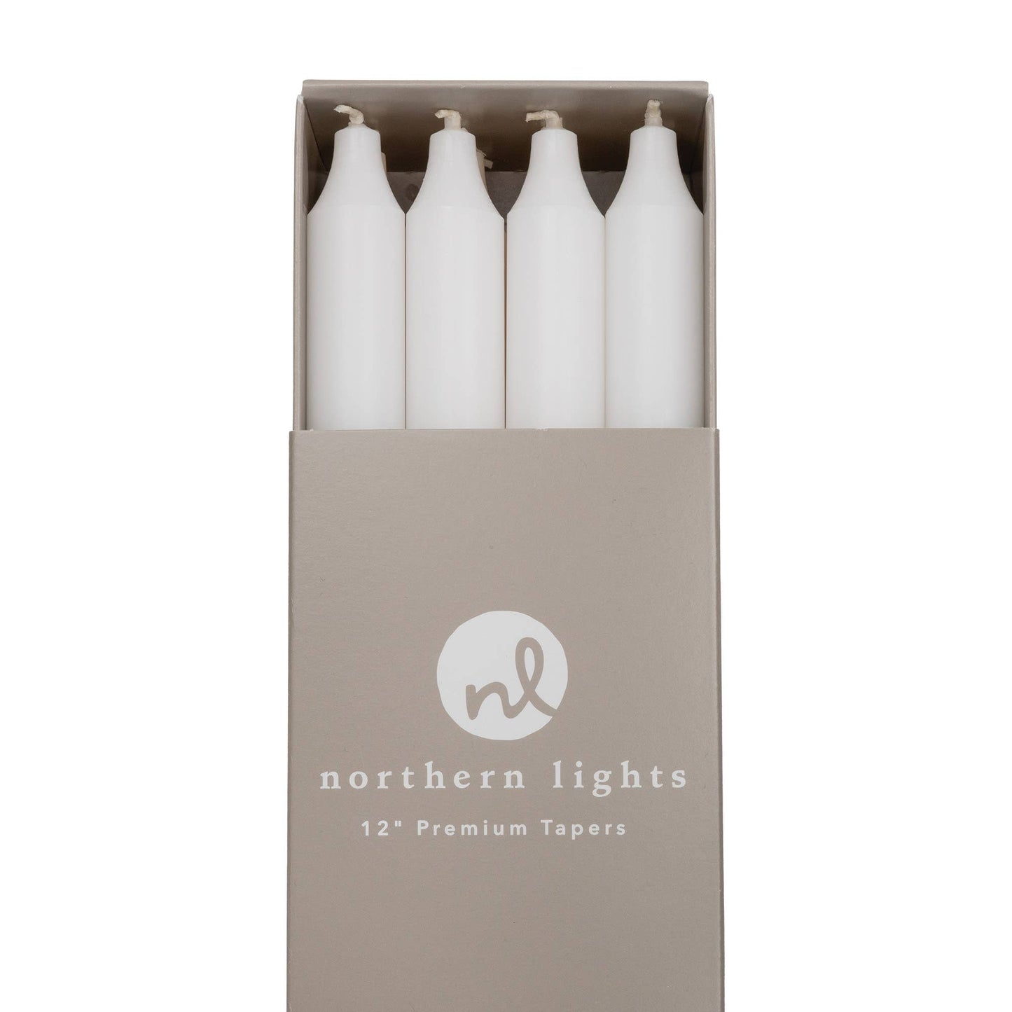 12" Taper Candles - Pure White