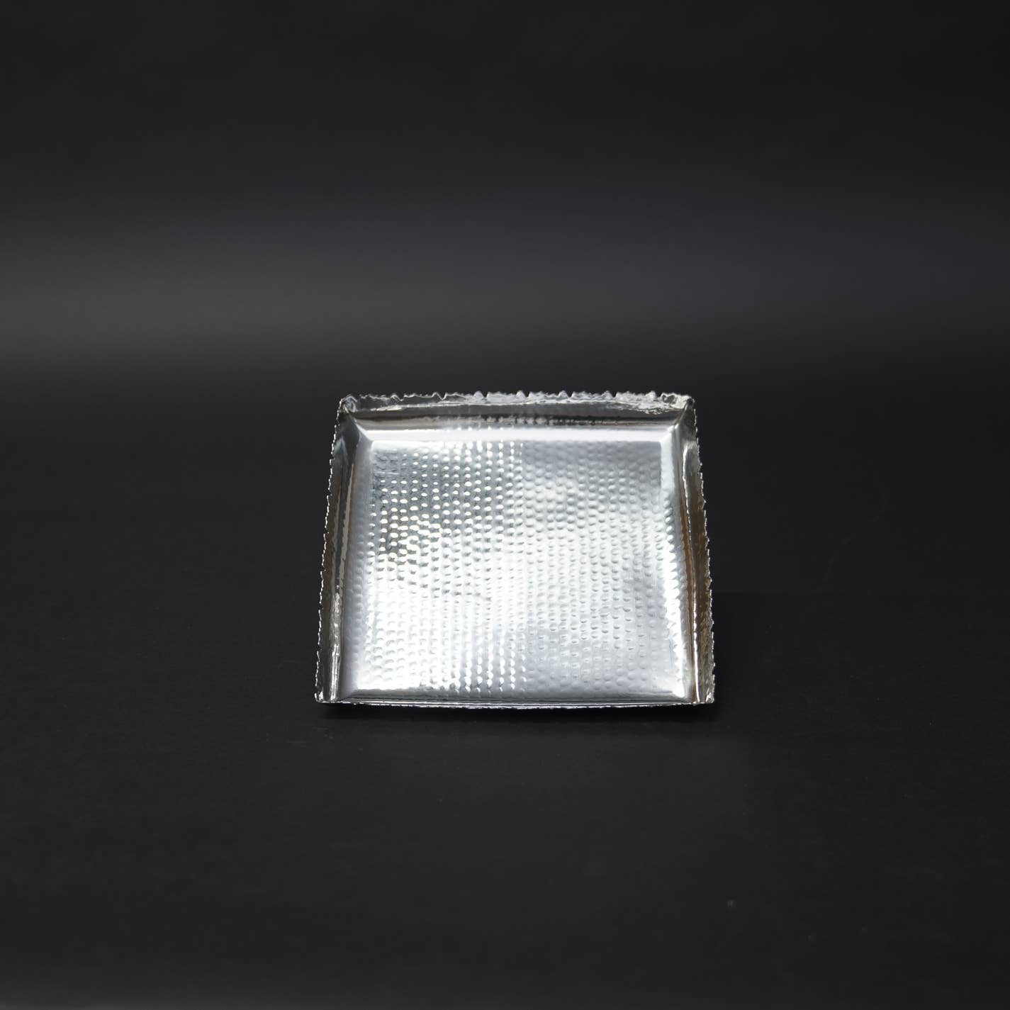 Hammered Square Platter with Torn Edges