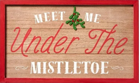 Meet Me Under The Mistletoe Sign 36" x 48"