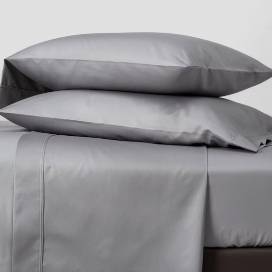 Twin/Twin XL 500 Thread Count Tri-Ease Solid Sheet Set Light Gray - Threshold