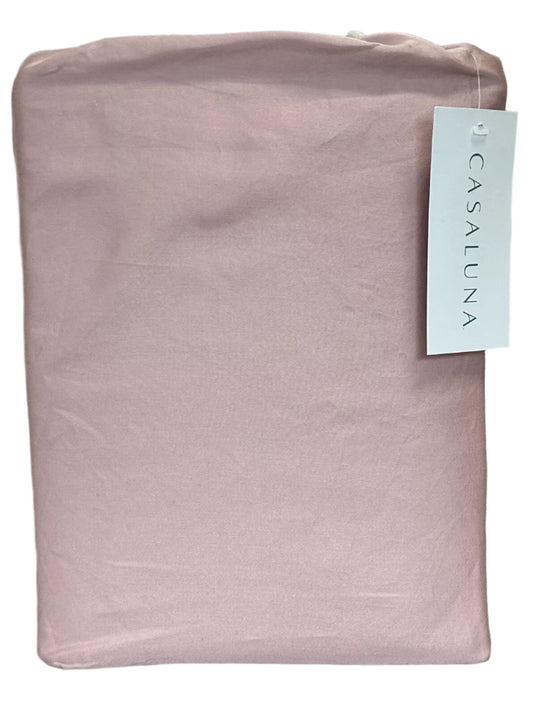Full 500 Thread Count Washed Supima Sateen Solid Sheet Set Blush - Casaluna