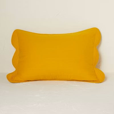 Standard Scalloped Edge Quilt Sham Gold - Opalhouse