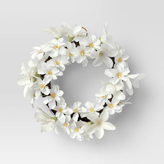 White Flower Mini Wreath - Threshold