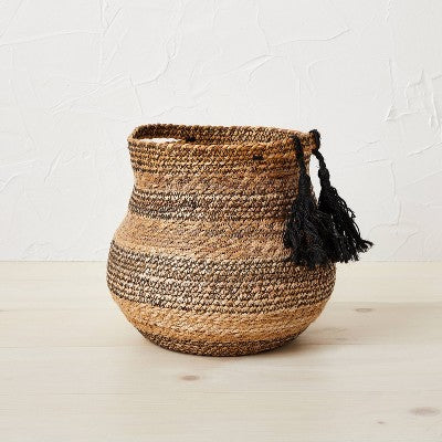 Woven Vase Basket with Black - Opalhouse Jungalow