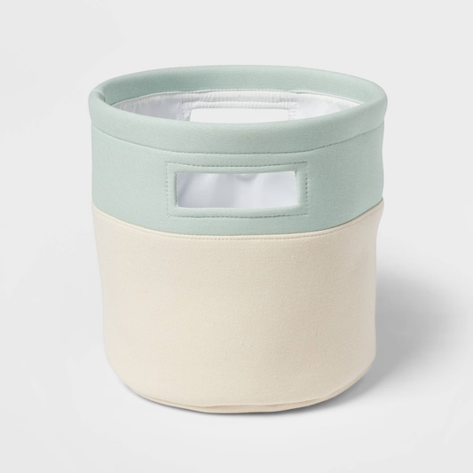 Canvas Color Block Storage Basket  Mint - Pillowfort