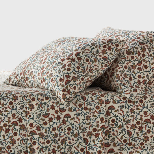 Twin Flannel Sheet Set Floral - Threshold