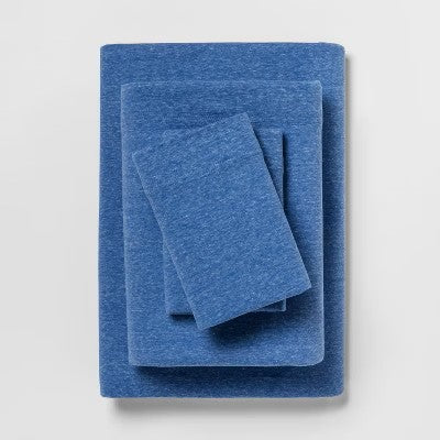 King Jersey Sheet Set Blue - Room Essentials