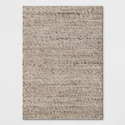 5' X 7' Chunky Knit Wool Woven Rug Browns & Cream - Project 62