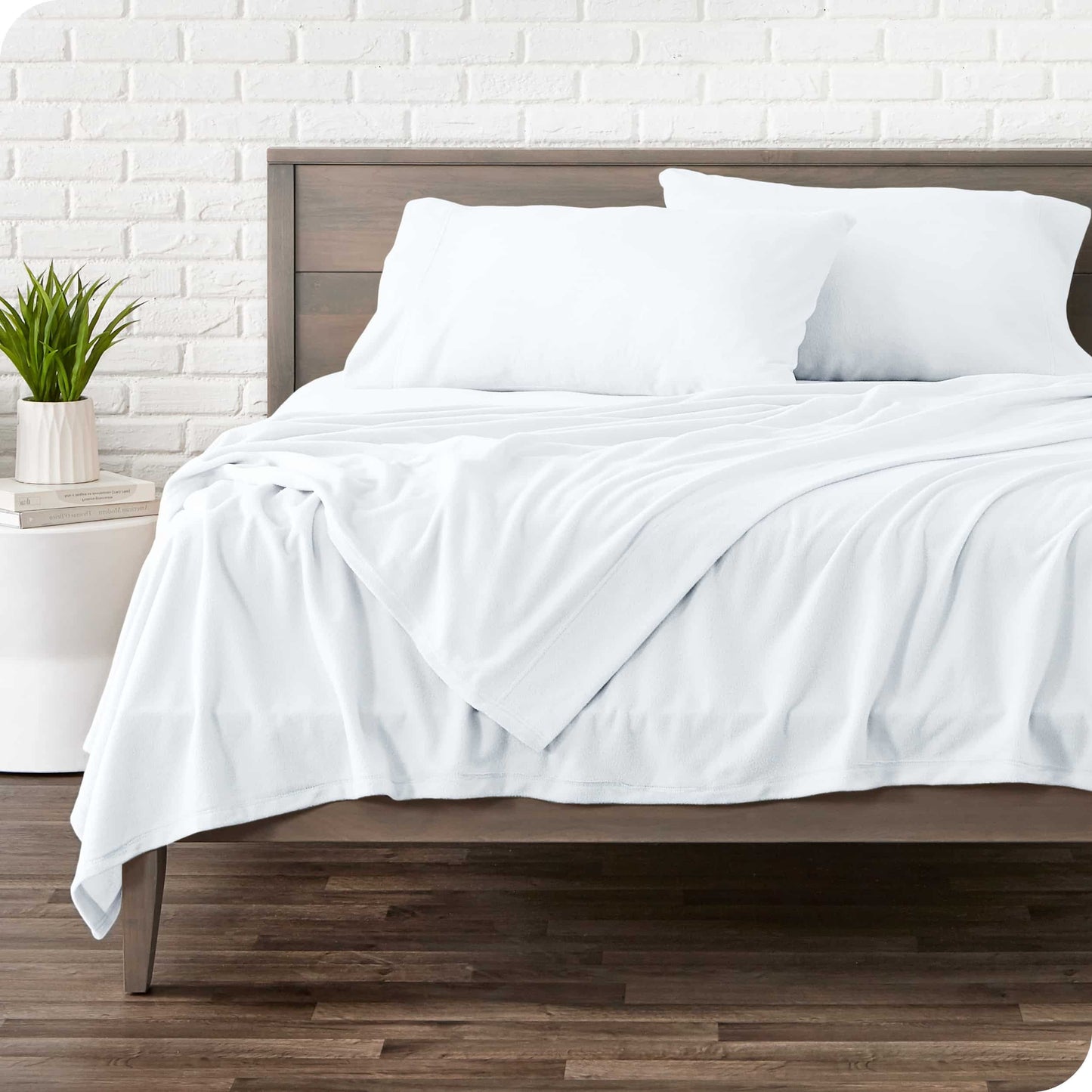 Bare Home Polar Fleece Sheet Set - California King - White
