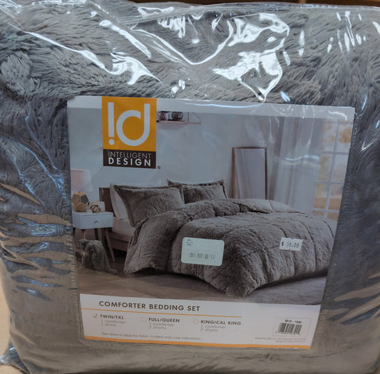 Twin / Twin XL Malea Shaggy Faux Fur Comforter Set