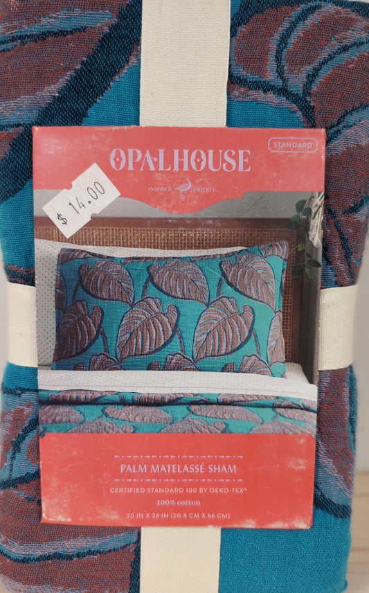 Standard Matelasse Sham Teal - Opalhouse