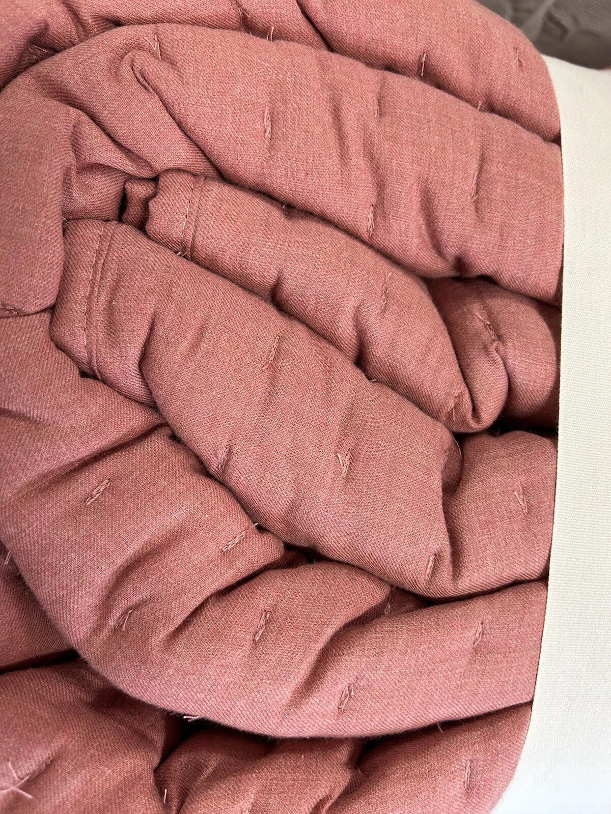 Casaluna Cashmere Quilt Rose Oversized King