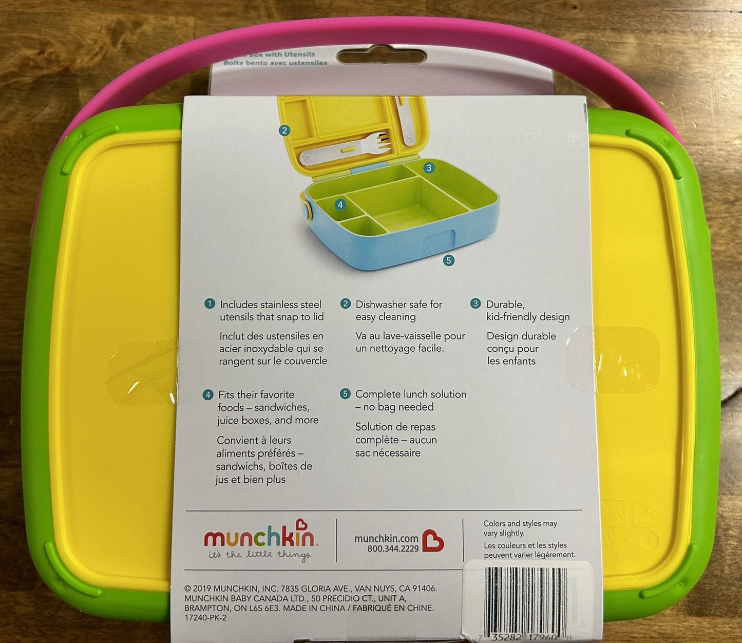 Munchkin Bento Toddler Lunch Box - Yellow